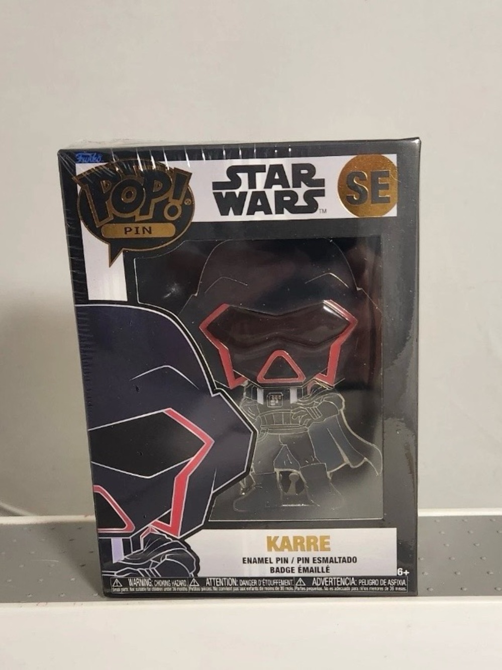 New And Sealed Funko Pop Oversize Enamel Pin Star Wars Karre Visions
